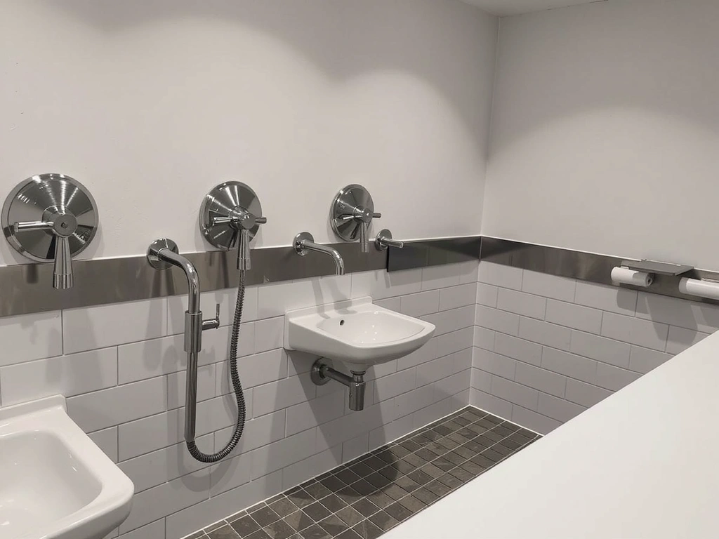 Restored restroom fixtures